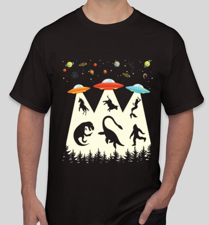 Nice Alien Abduction T rex Loch Ness Monster Bigfoot shirt 4 - Nice Alien Abduction T-rex Loch Ness Monster Bigfoot shirt