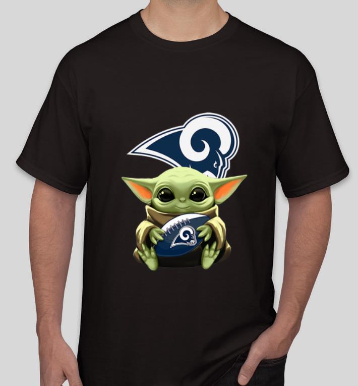 Official Star Wars Baby Yoda Hug Los Angeles Rams shirt 4 - Official Star Wars Baby Yoda Hug Los Angeles Rams shirt