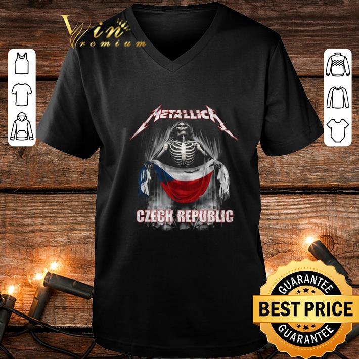 Awesome Skeleton Metallica Mashup Czech Republic flag shirt 4 - Awesome Skeleton Metallica Mashup Czech Republic flag shirt