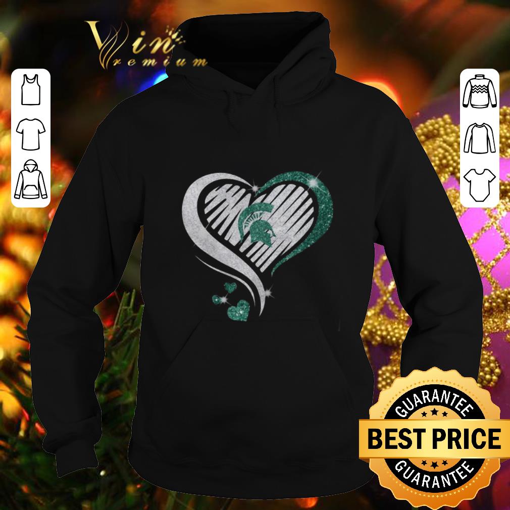 Best Michigan State Spartan diamond heart shirt 4 - Best Michigan State Spartan diamond heart shirt