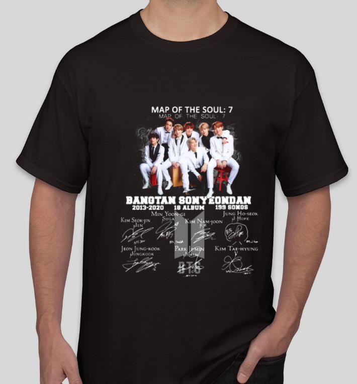 Great Map Of The Soul 7 Bangtan Sonyeondan 2013 2020 18 Album 199 Songs Signatures shirt 4 - Great Map Of The Soul 7 Bangtan Sonyeondan 2013-2020 18 Album 199 Songs Signatures shirt