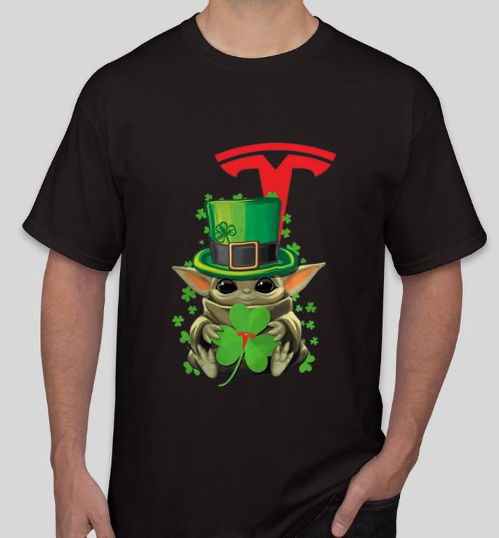 Original Star Wars Baby Yoda Tesla Motors Shamrock St Patrick s Day shirt 4 - Original Star Wars Baby Yoda Tesla Motors Shamrock St. Patrick’s Day shirt