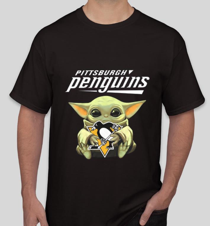 Pretty Baby Yoda Hug Pittsburgh Penguins shirt 4 - Pretty Baby Yoda Hug Pittsburgh Penguins shirt