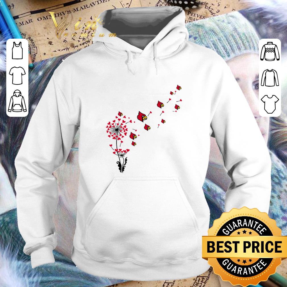 Awesome Louisville Cardinals logo and Dandelion flower shirt 4 - Awesome Louisville Cardinals logo and Dandelion flower shirt