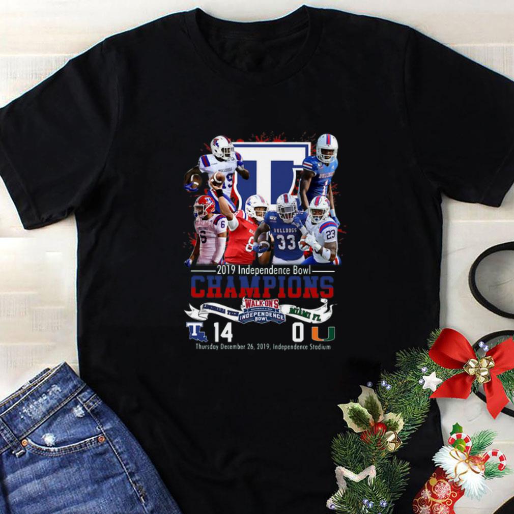 Nice 2019 Independence Bowl Champions Louisiana Tech Vs Miami FL shirt 1 - Nice 2019 Independence Bowl Champions Louisiana Tech Vs Miami FL shirt