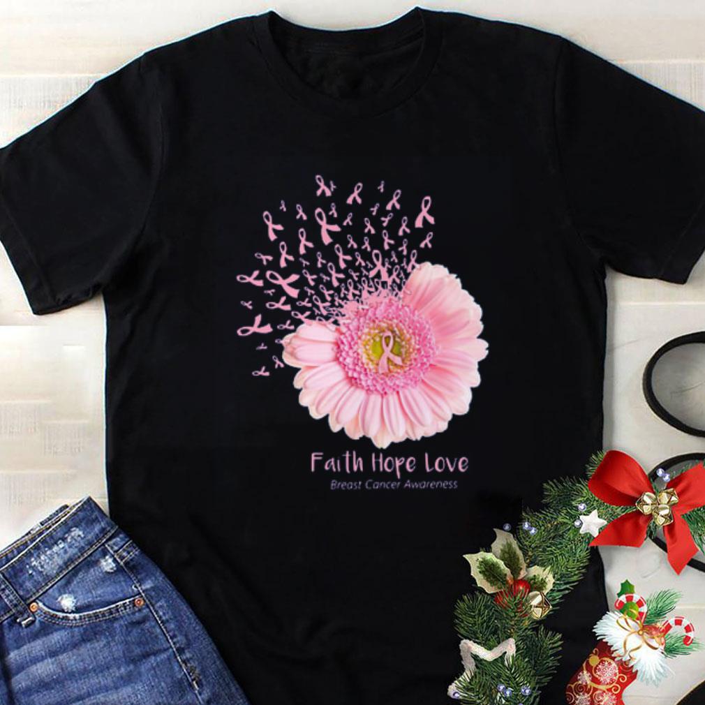 Premium Flower Faith Hope Love Breast Cancer Awareness shirt 1 - Premium Flower Faith Hope Love Breast Cancer Awareness shirt