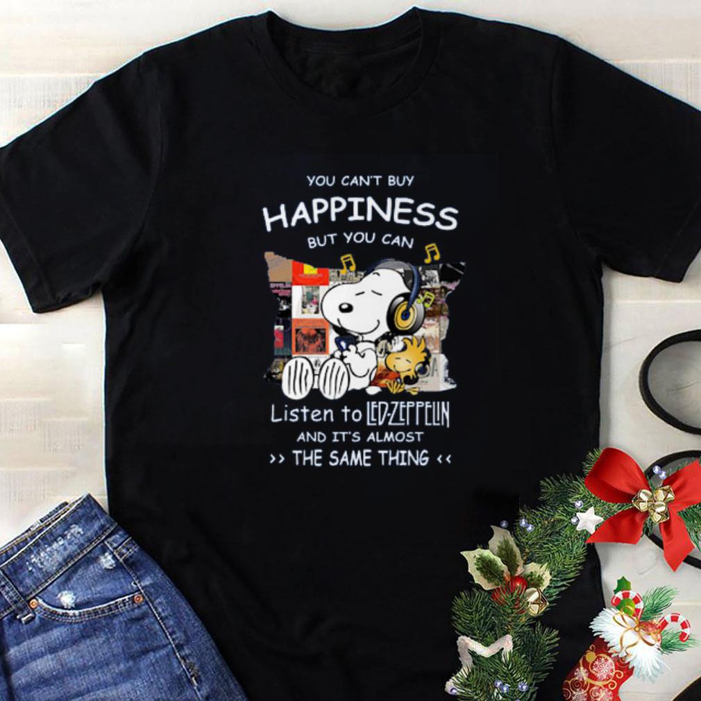 Premium Snoopy And Woodstock You Can t Buy Happiness But You Can Listen To Led zeppelin shirt 1 - Premium Snoopy And Woodstock You Can’t Buy Happiness But You Can Listen To Led-zeppelin shirt