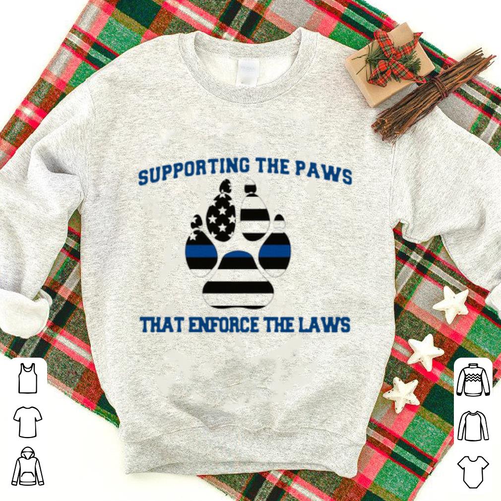 Top Supporting the paws that enforce the laws American flag shirt 1 - Top Supporting the paws that enforce the laws American flag shirt