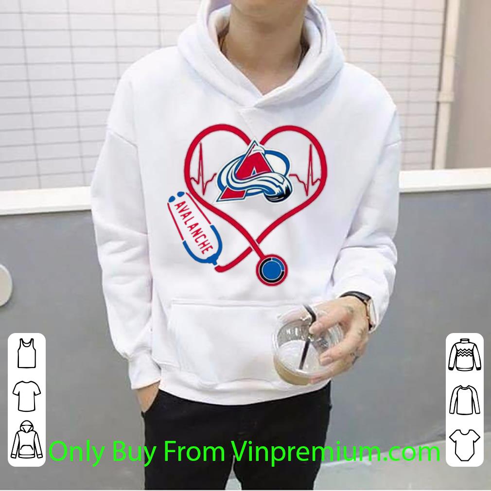 0bf0cd17 top colorado avalanche heartbeat nurse stethoscope shirt 4 - Top Colorado Avalanche Heartbeat Nurse Stethoscope shirt