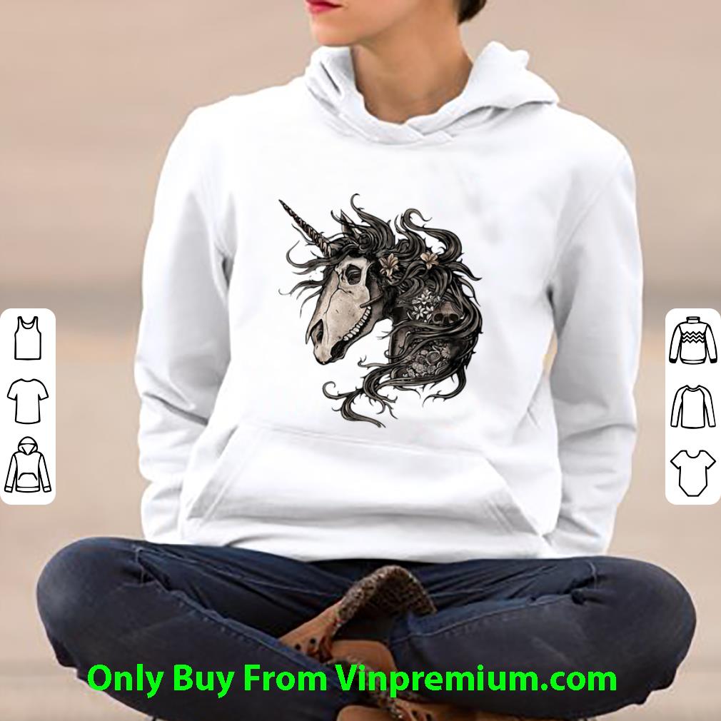 17f0dd54 original unicorn bone skull flower shirt 4 - Original Unicorn Bone Skull Flower shirt
