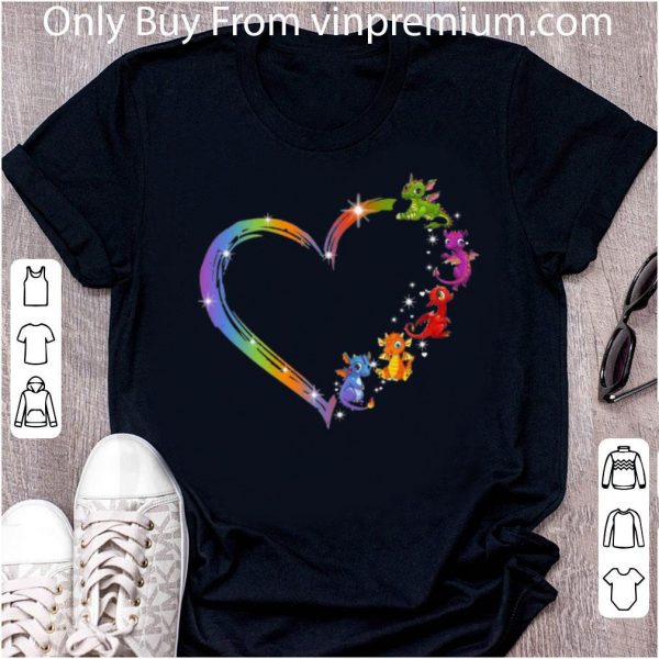 Premium Dragons Heart Rainbow Heart shirt