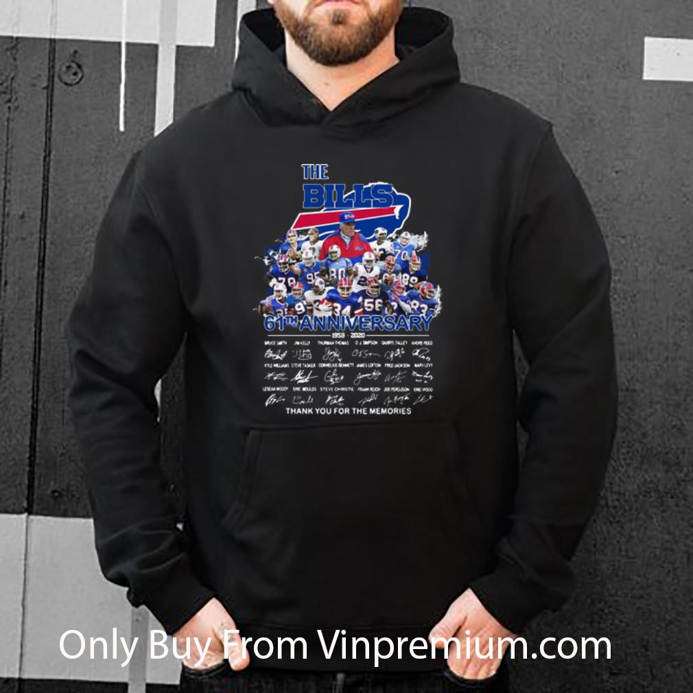 4f4acbfe premium the buffalo bills 61th anniversary thank you for the memories shirt 4 - Premium The Buffalo Bills 61th Anniversary Thank You For The Memories shirt