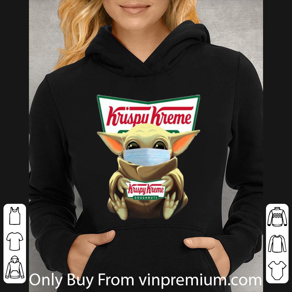 53afebca nice star wars baby yoda face mask hug krispy kreme shirt 4 - Nice Star Wars Baby Yoda Face Mask Hug Krispy Kreme shirt