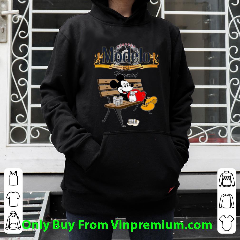 56e7edbf nice mickey mouse drink cerveza modelo shirt 4 - Nice Mickey Mouse Drink Cerveza Modelo shirt