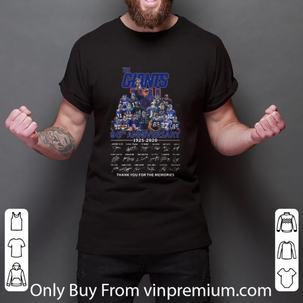 Official The New York Giants 95th Anniversary Thank You For The Memories shirt