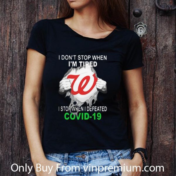 Top Washington Nationals Blood Inside I Stop When I Defeated Covid-19 shirt