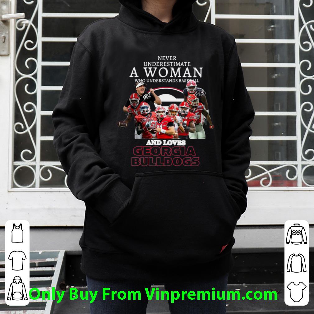 Nice Never Underestimate A Woman Who Loves Georgia Bulldogs Signatures shirt 4 - Nice Never Underestimate A Woman Who Loves Georgia Bulldogs Signatures shirt