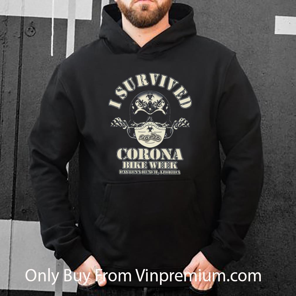 Official Skull I Survived Corona Bike Week Daytona Beach Florida shirt 4 - Official Skull I Survived Corona Bike Week Daytona Beach Florida shirt