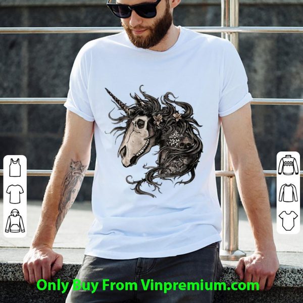 Original Unicorn Bone Skull Flower shirt