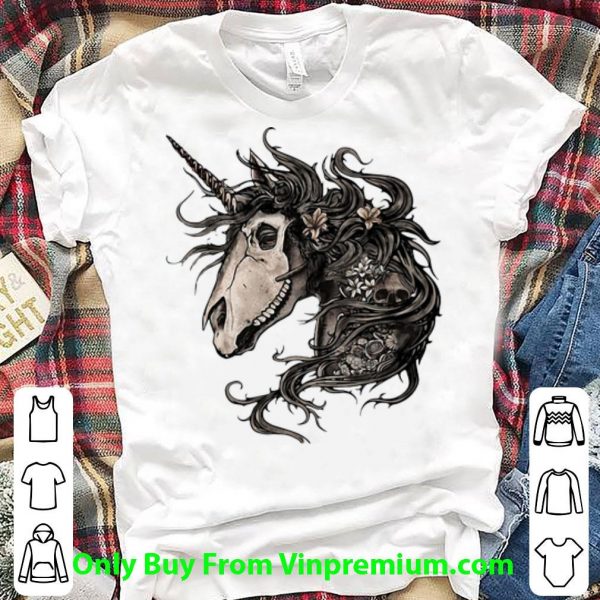 Original Unicorn Bone Skull Flower shirt