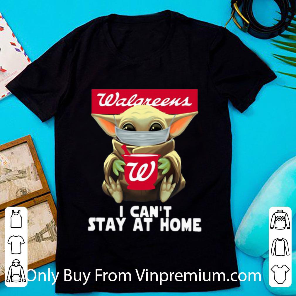 Top Star Wars Baby Yoda Mask Hug Walgreens I Can’t Stay At Home shirt