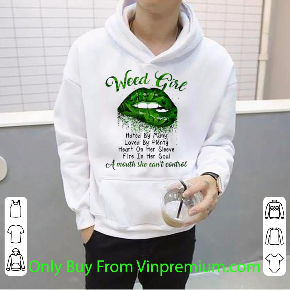 aae0ead2 top green lips weed girl hated by many a mouth she can t control shirt 4 - Top Green Lips Weed Girl Hated By Many A Mouth She Can't Control shirt