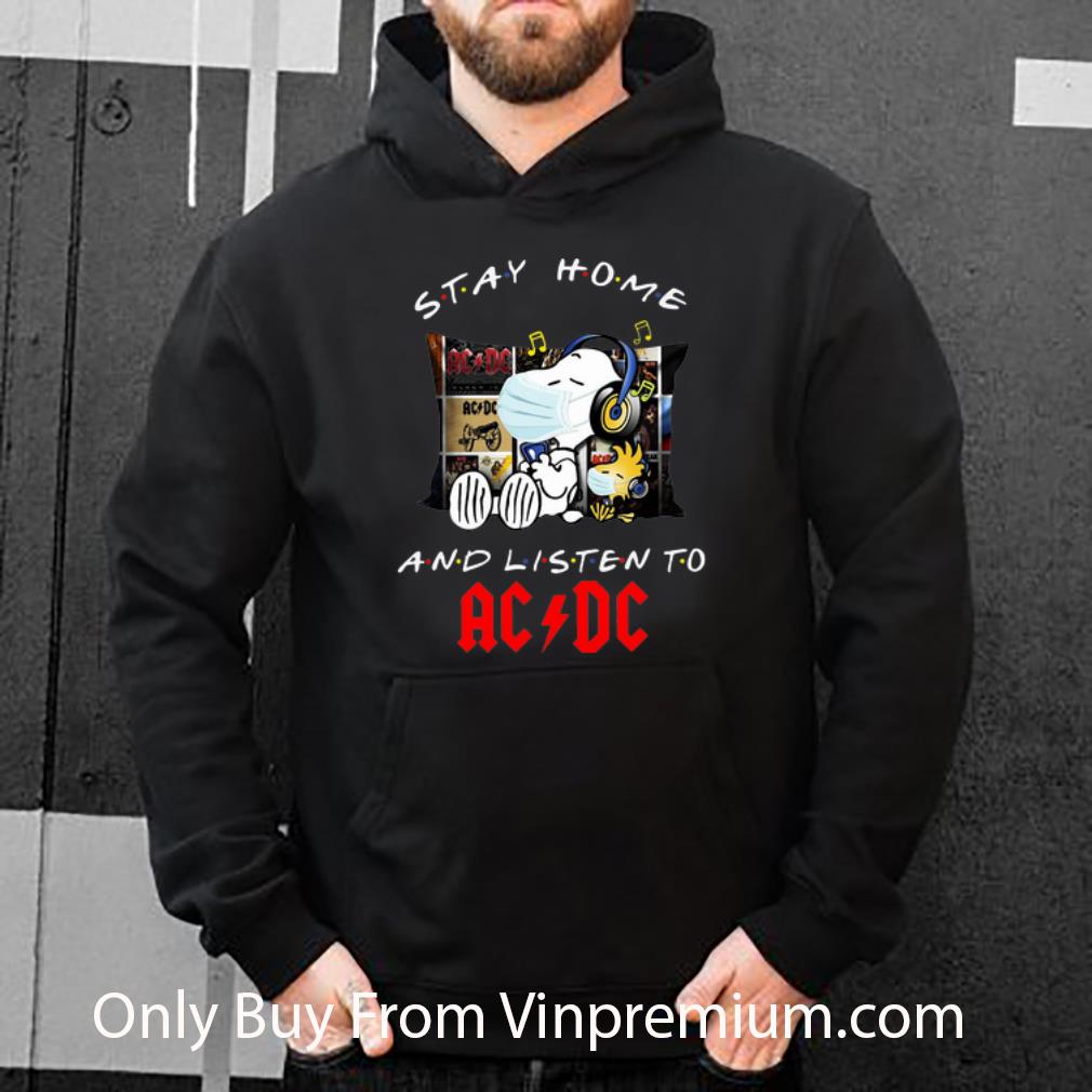 c06ebed9 hot snoopy and woodstock stay home and listen to acdc shirt 4 - Hot Snoopy And Woodstock Stay Home And Listen To ACDC shirt