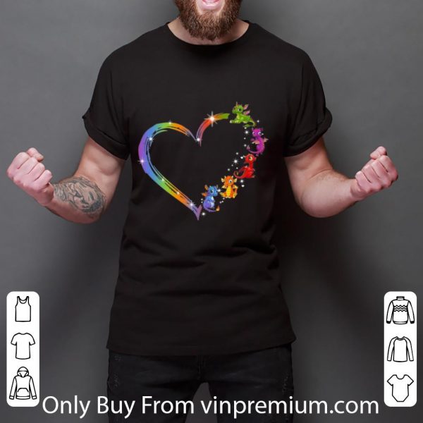 Premium Dragons Heart Rainbow Heart shirt