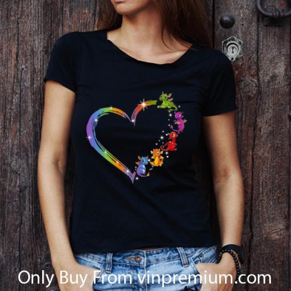 Premium Dragons Heart Rainbow Heart shirt