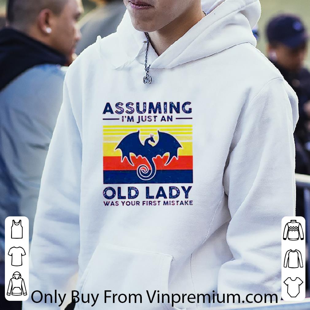 e6363b1e premium vintage dragon assuming i m just an old lady was your first mistake shirt 4 - Premium Vintage Dragon Assuming I’m Just An Old Lady Was Your First Mistake shirt