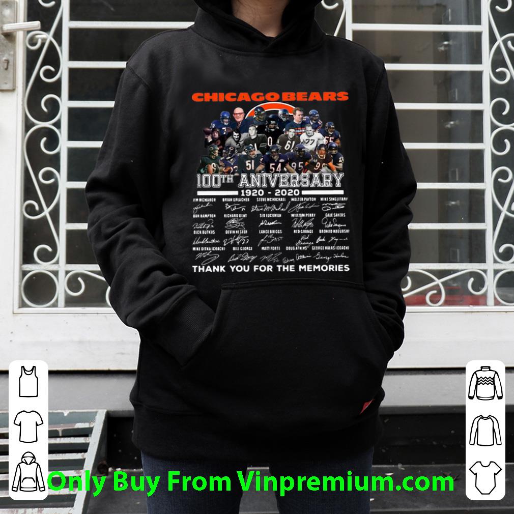 22ce7bd3 hot chicago bears 100th anniversary thank you for the memories signatures shirt 4 - Hot Chicago Bears 100th Anniversary Thank You For The Memories Signatures shirt