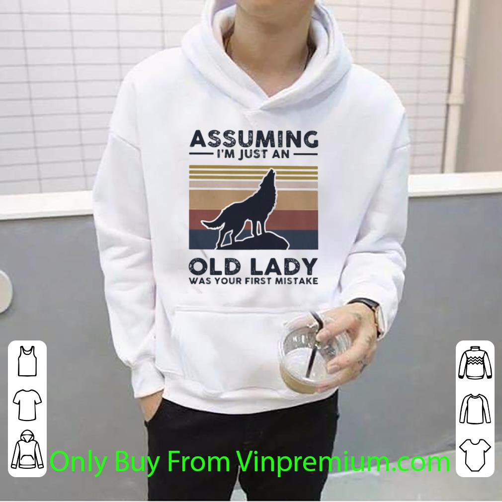 26ccdd04 nice vintage wolf assuming i m just an old lady was your first mistake shirt 4 - Nice Vintage Wolf Assuming I’m Just An Old Lady Was Your First Mistake shirt