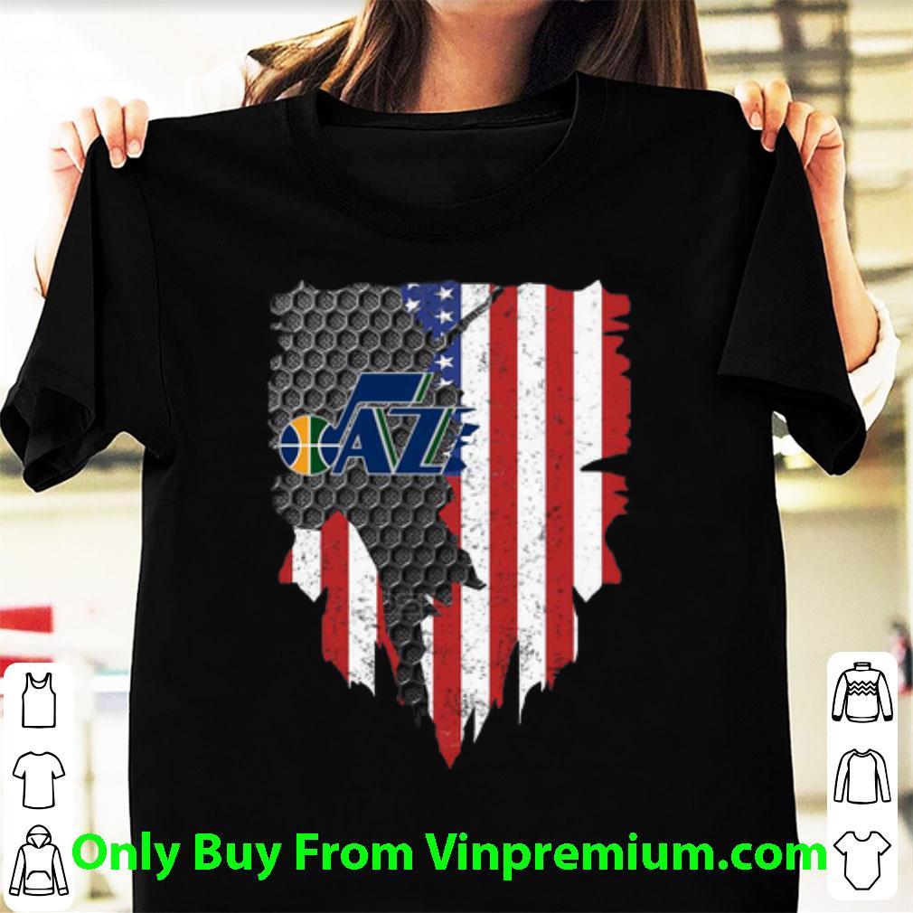 Awesome Utah Jazz American Flag shirt