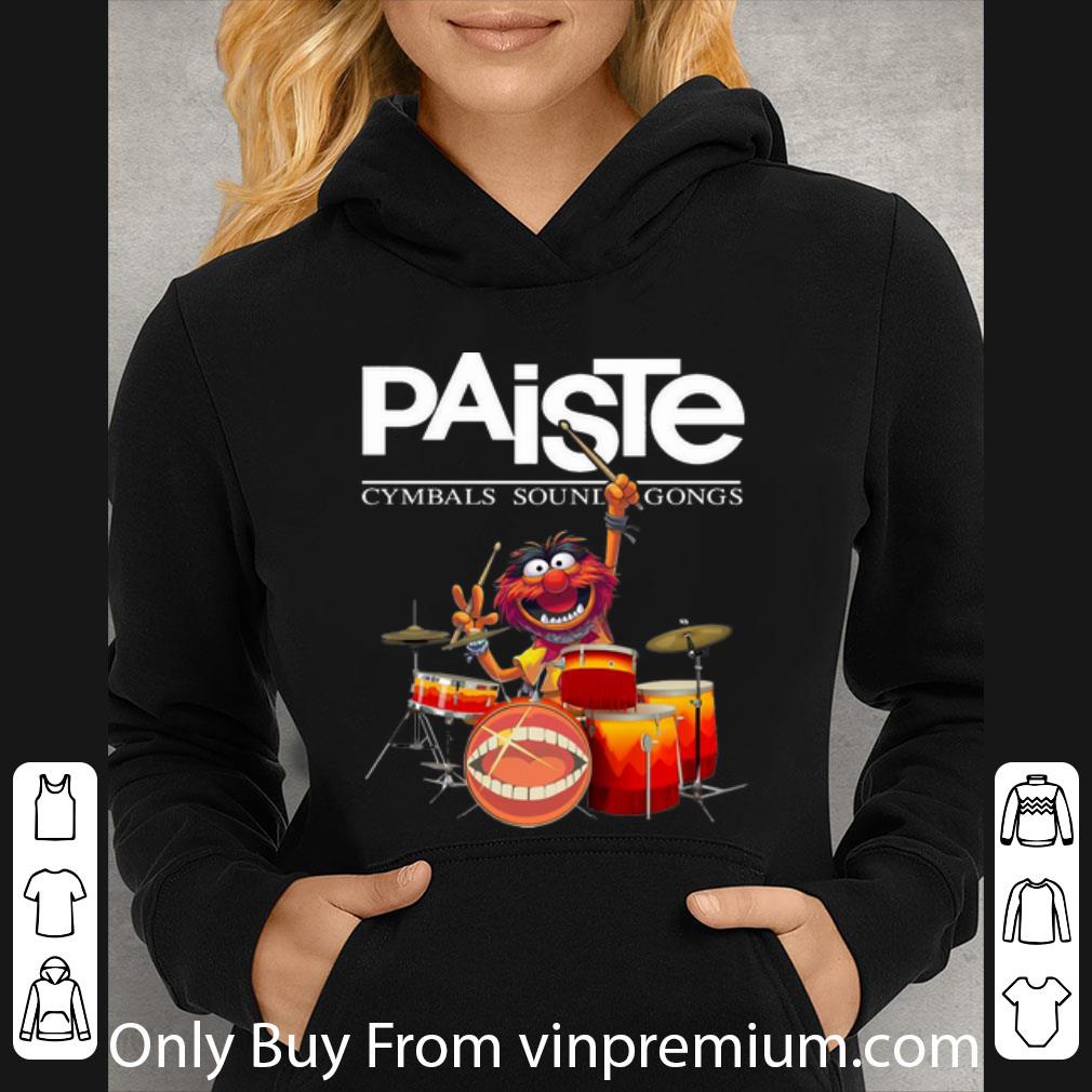 2da5c70c original paiste cymbal sound gongs muppets playing drum shirt 4 - Original Paiste Cymbal Sound Gongs Muppets Playing Drum shirt