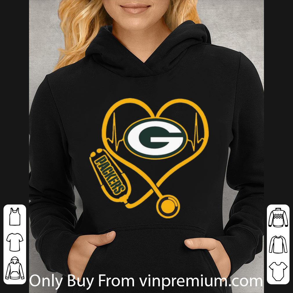 404acebd official green bay packers heartbeat nurse stethoscope shirt 4 - Official Green Bay Packers Heartbeat Nurse Stethoscope shirt
