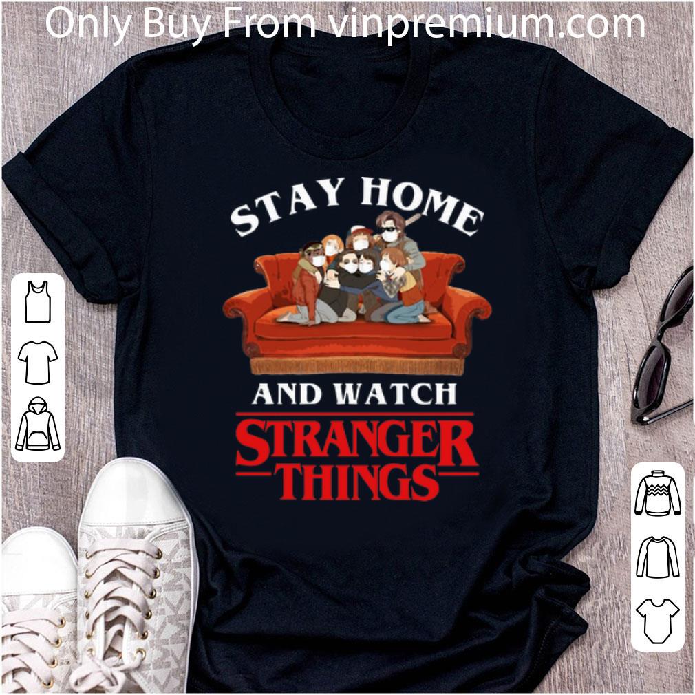 Awesome Stay Home And Watch Stranger Things Mask Covid-19 shirt