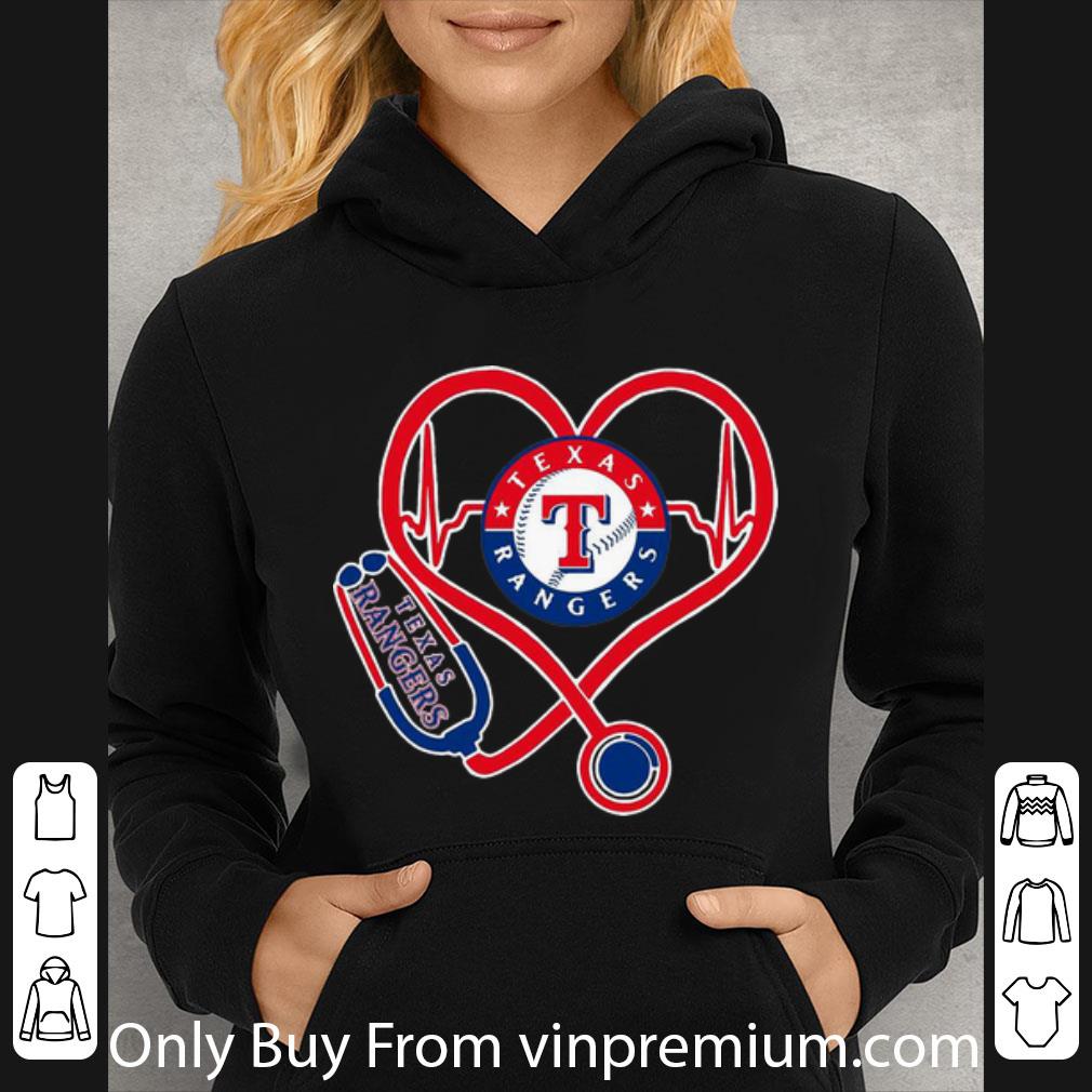 827fa489 nice texas rangers heartbeat nurse stethoscope shirt 4 - Nice Texas Rangers Heartbeat Nurse Stethoscope shirt