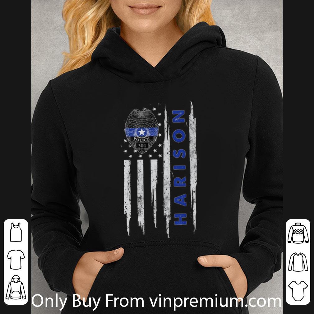 95ca6753 pretty police officer 304 harrison american flag shirt 4 - Pretty Police Officer 304 Harrison American Flag shirt