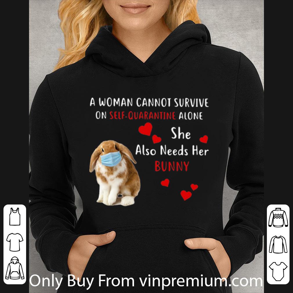 abe5a36e pretty a woman cannot survive on self quarantine alone bunny shirt 4 - Pretty A Woman Cannot Survive On Self Quarantine Alone Bunny shirt