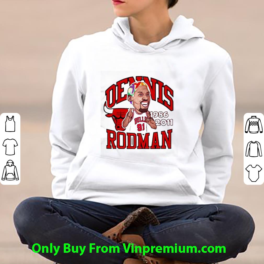 ed9857d2 awesome dennis rodman chicago bulls 1986 2011 shirt 4 - Awesome Dennis Rodman Chicago Bulls 1986-2011 shirt