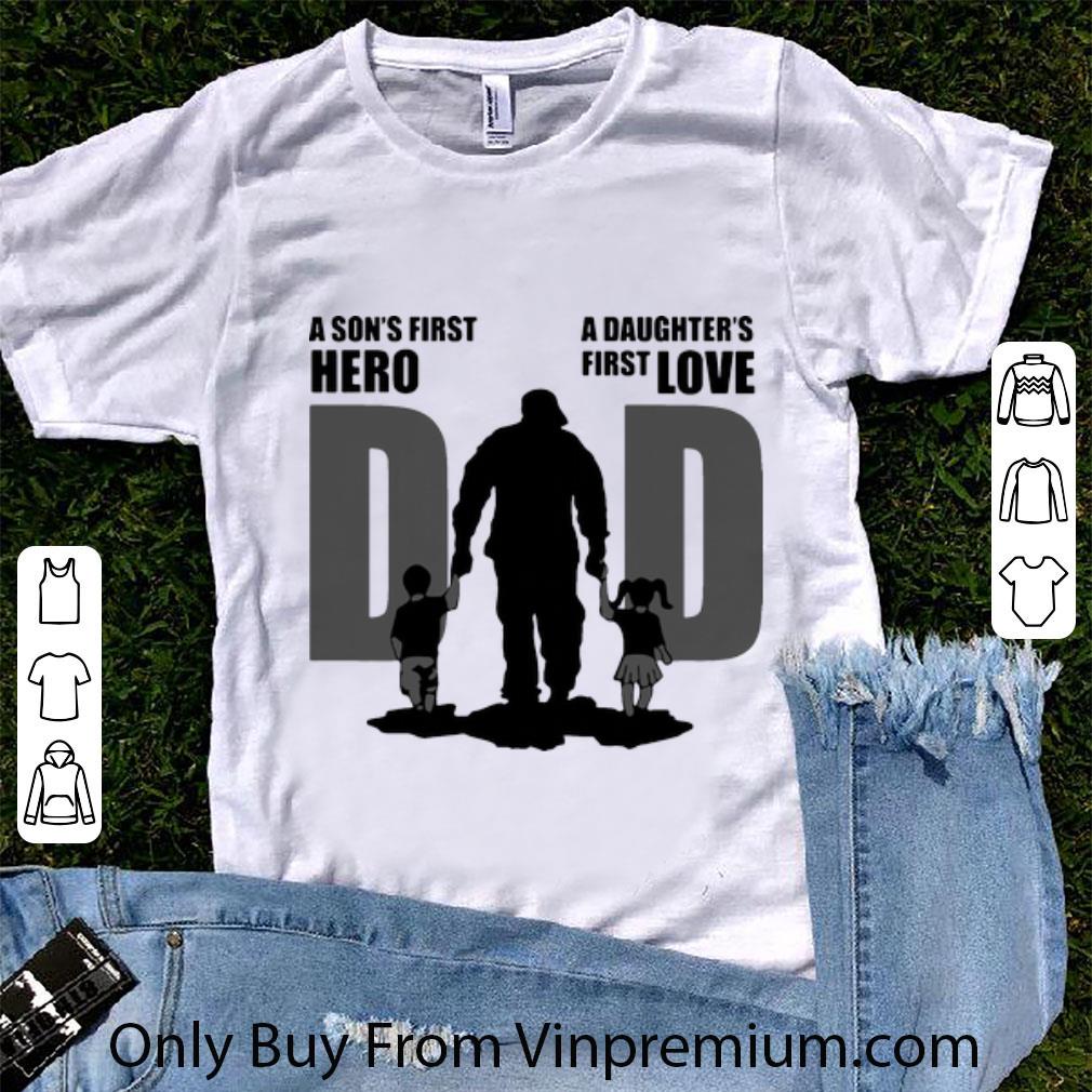 Awesome Dad A Son’s First Hero A Daughter’s First Love Father's Day shirt