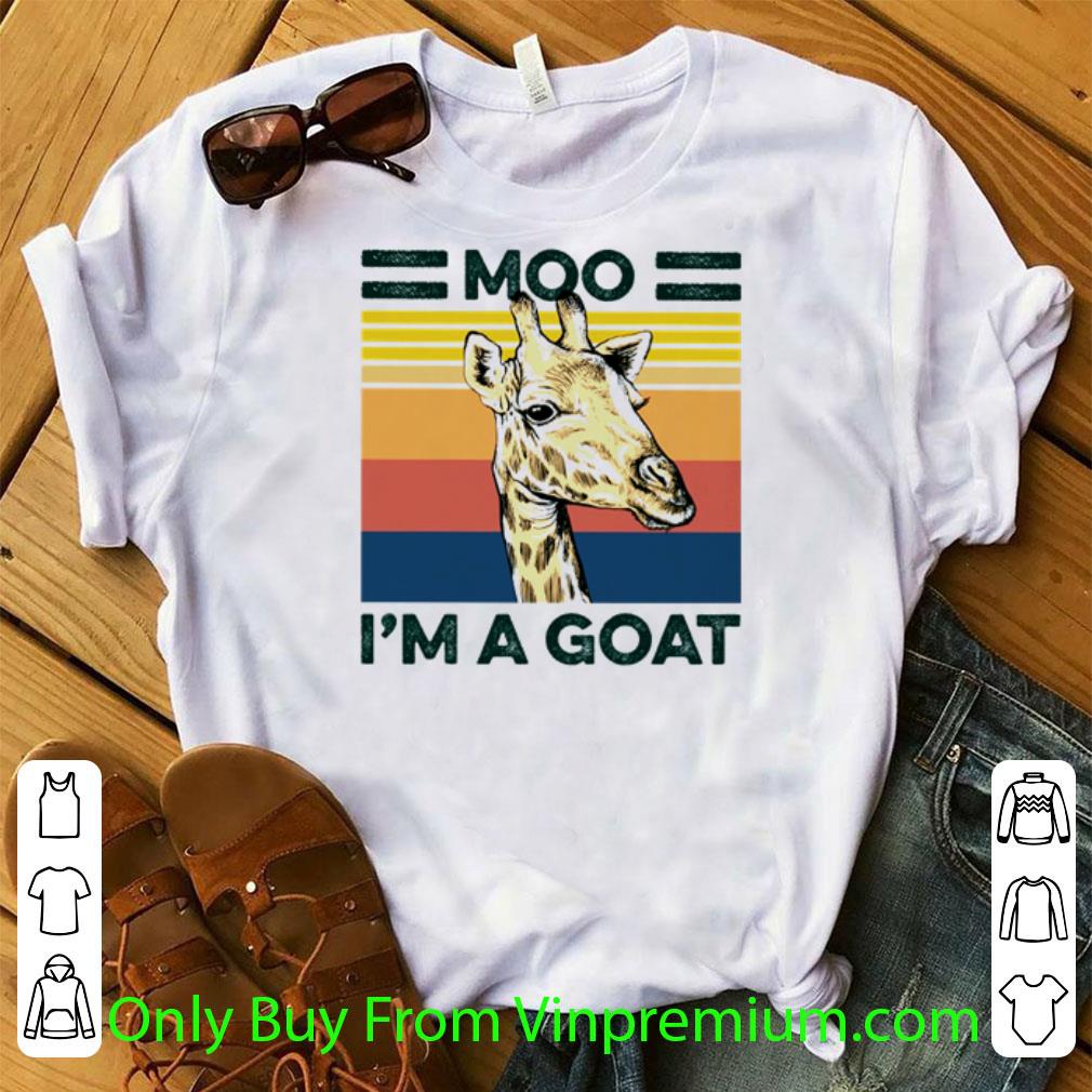 Awesome Vintage Giraffe Moo I’m A Goat shirt