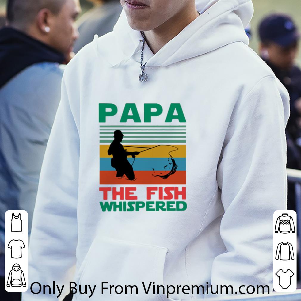 0a510362 awesome vintage fishing papa the fish whisperer shirt 4 - Awesome Vintage Fishing Papa The Fish Whisperer shirt