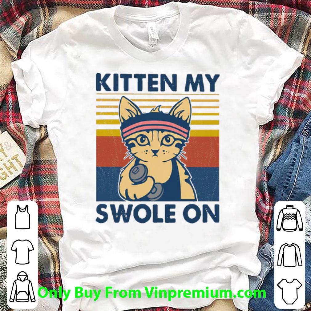 Original Vintage Cat Kitten My Swole On shirt