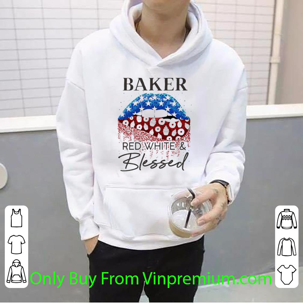 4b800c31 official lips baker red white and blessed american flag 4th of july shirt 4 - Official Lips Baker Red White And Blessed American Flag 4th Of July shirt
