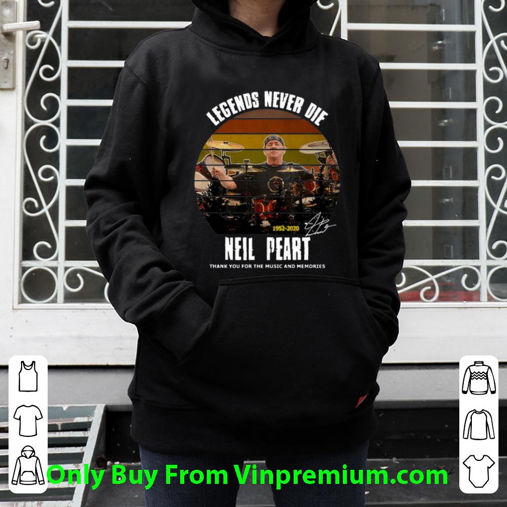 4c0508ae nice vintage legends never die neil peart thank you for the memories shirt 4 - Nice Vintage Legends Never Die Neil Peart Thank You For The Memories shirt