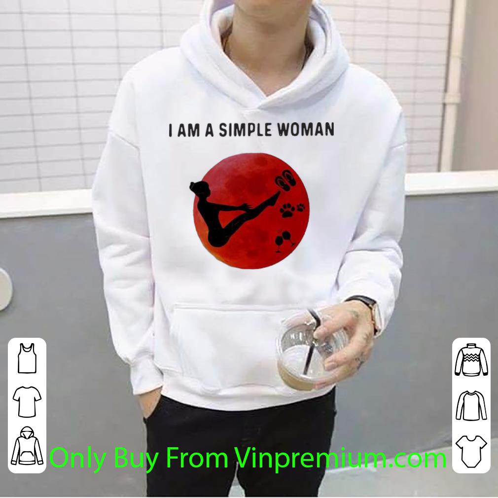 69ed00f2 nice i am a simple woman yoga flip flop paw dog wine shirt 4 - Nice I Am A Simple Woman Yoga Flip Flop Paw Dog Wine shirt