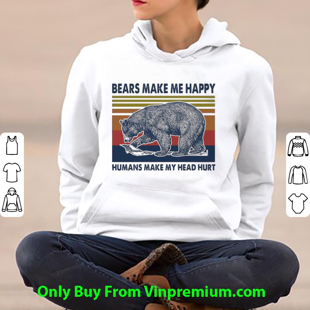 6c72b11c nice vintage bears make me happy humans make my head hurt shirt 4 - Nice Vintage Bears Make Me Happy Humans Make My Head Hurt shirt