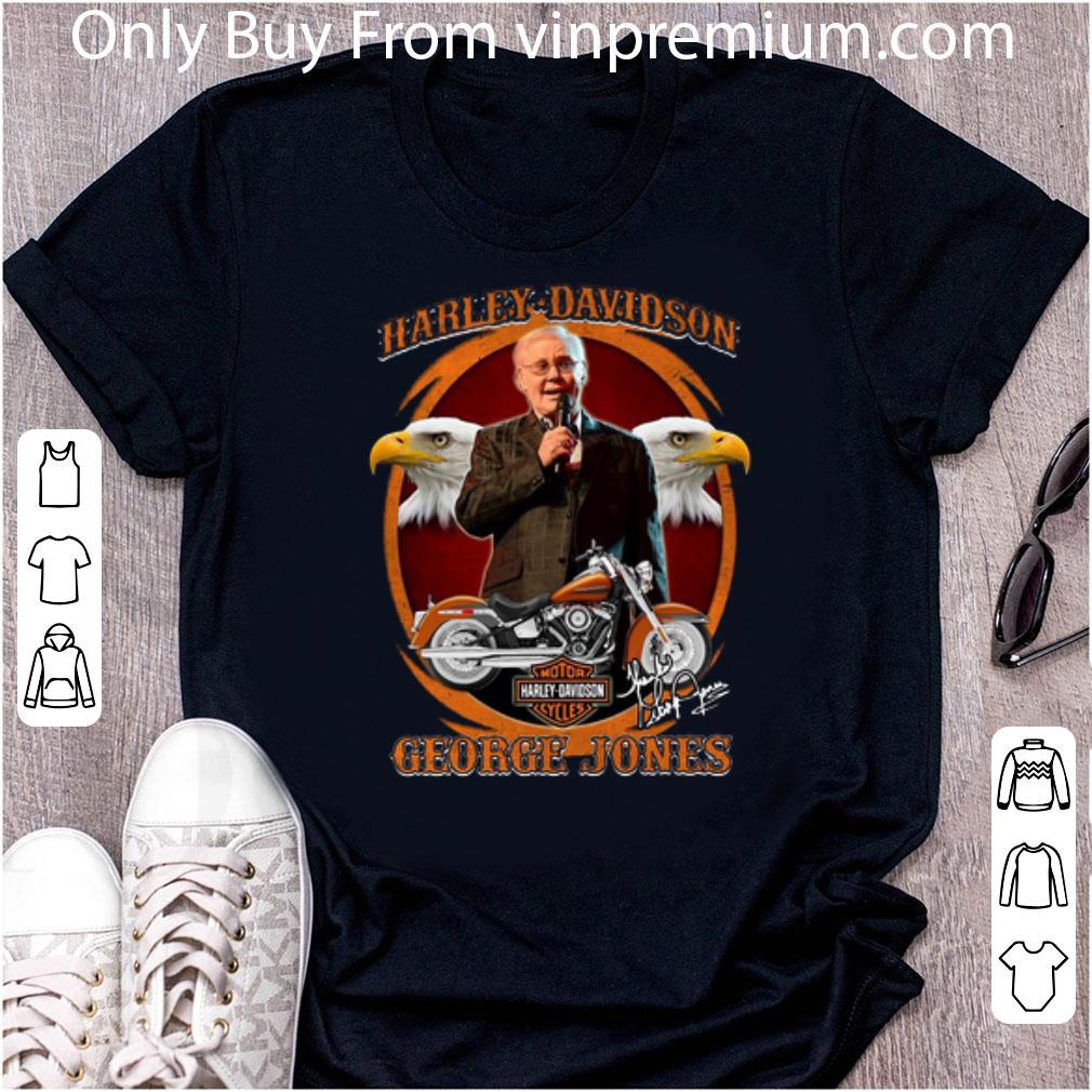 Premium Harley Davidson Eagle George Jones Signature shirt