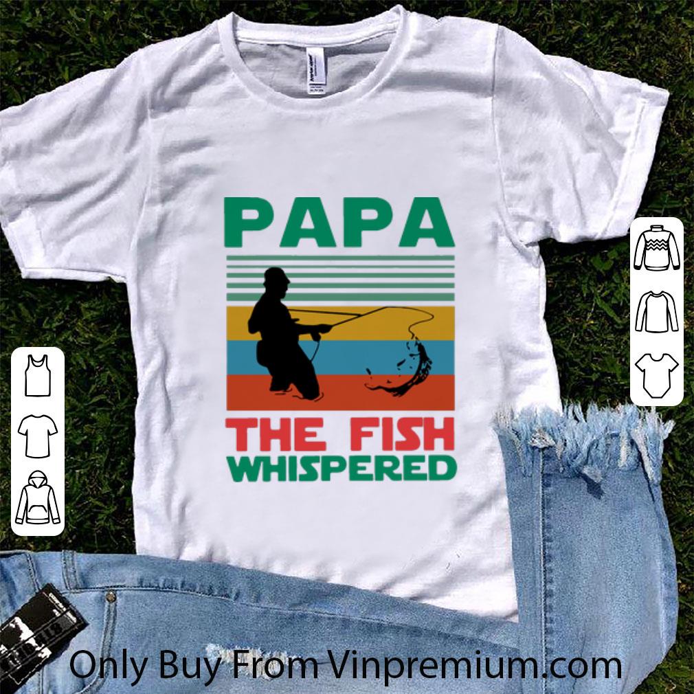 Awesome Vintage Fishing Papa The Fish Whisperer shirt